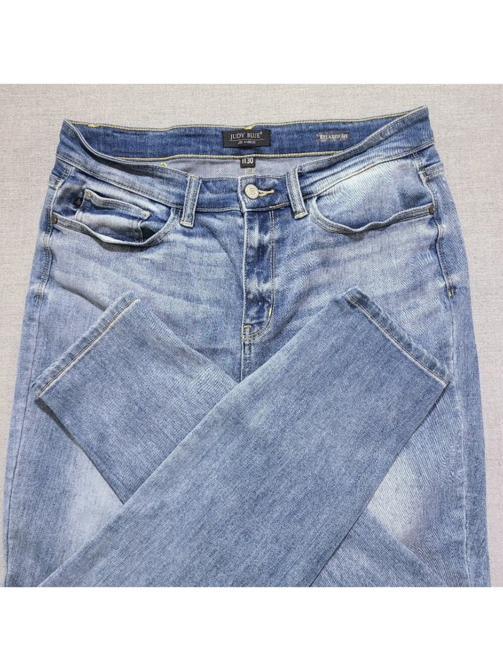 Judy Blue Slim Fit Stretch Jeans, Size 11/30, Light Blue Wash